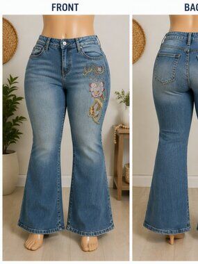 Stylish Embellished Bootcut Jeans – Must Have!